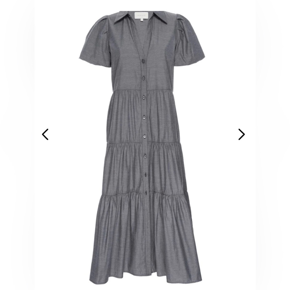 Brochu Walker The Havana Dress Slate Blue tiered dress